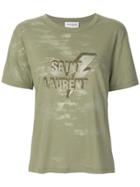 Saint Laurent Front Logo T-shirt - Green
