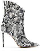 Aldo Castagna Elise Snake Effect Boots - Black