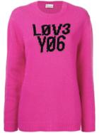 Red Valentino Love You Intarsia Jumper - Pink