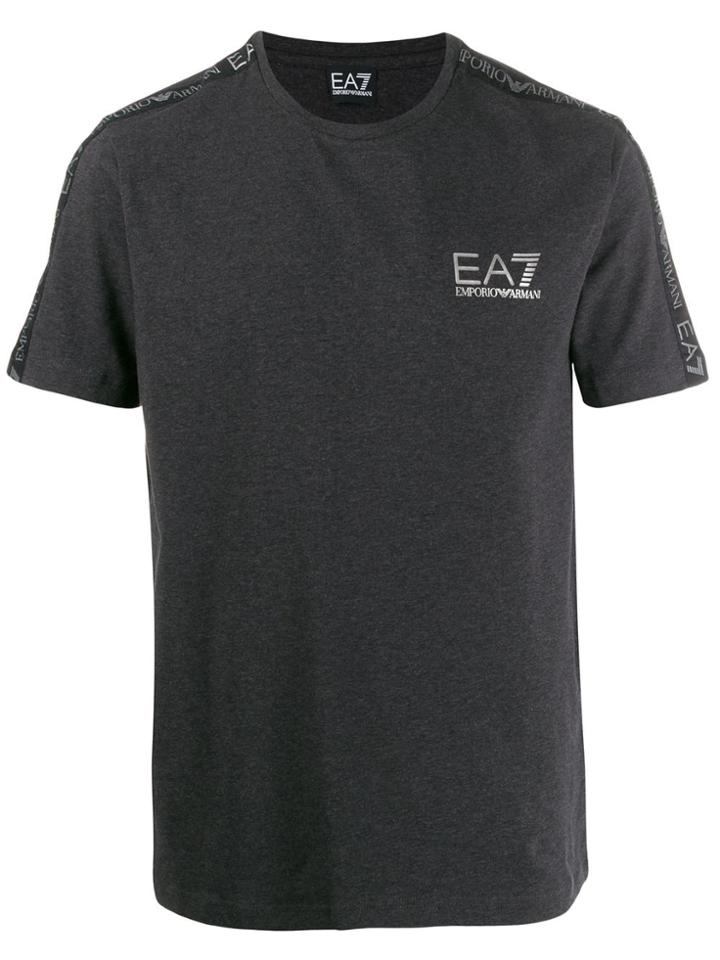 Ea7 Emporio Armani Logo Stripe T-shirt - Grey