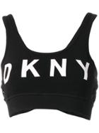 Donna Karan Dkny - Woman - Logo Lace Up Bra Top - Black