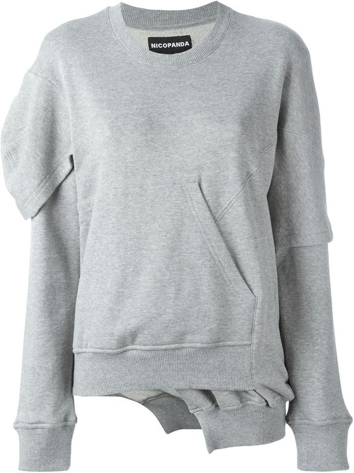 Nicopanda Asymmetric Layered Sweatshirt