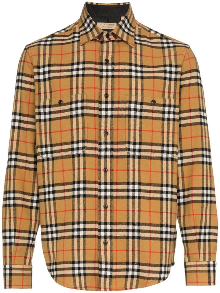 Burberry Flannel Vintage Checked Shirt - Brown