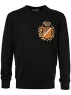 Dolce & Gabbana Embroidered Logo Knitted Sweater - Black