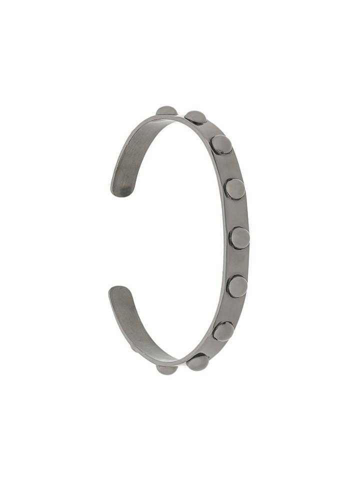 Federica Tosi Round Stud Thin Bangle - Metallic