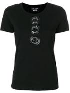 Boutique Moschino Oversized Button Detail T-shirt - Black
