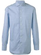 Barba - Gingham Shirt - Men - Cotton - 43, Blue, Cotton