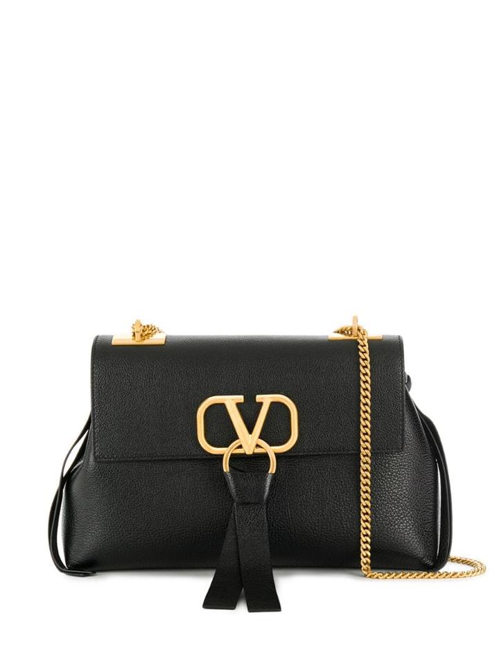 Valentino Valentino Garavani Vring Flap Crossbody Bag - Black