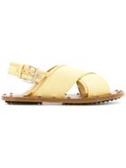 Marni Metallic Trim Sandals - Yellow & Orange