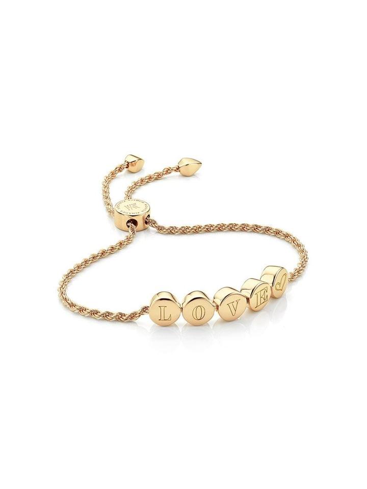 Monica Vinader Linear Bead Chain Bracelet - Gold