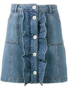 Ganni Mini Denim Skirt, Women's, Size: 36, Blue, Cotton