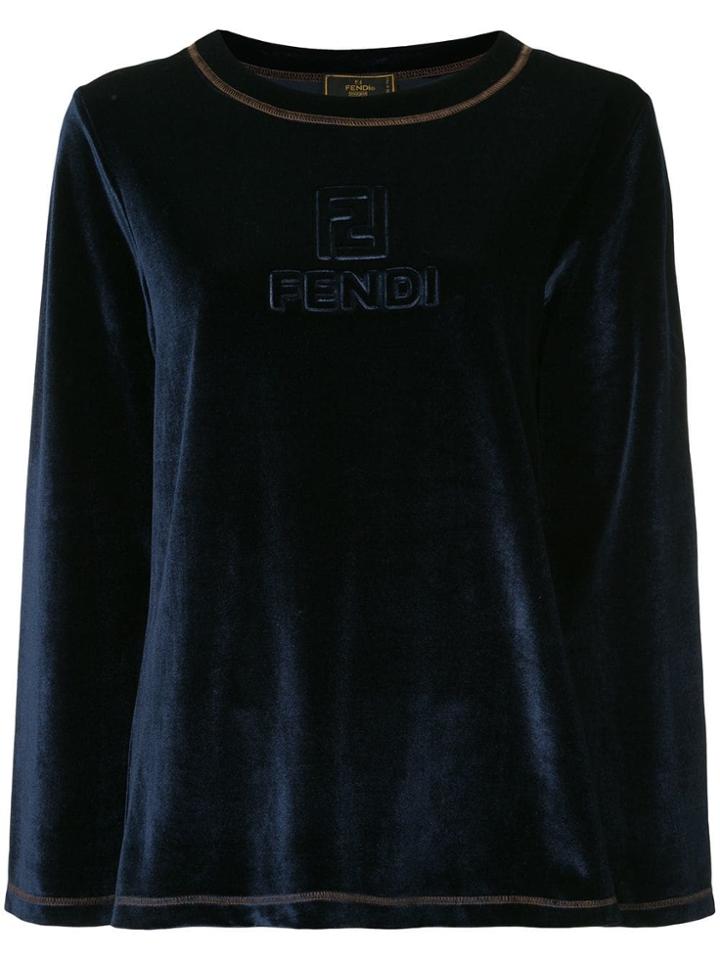 Fendi Vintage Fendi Long Sleeve Tops - Blue