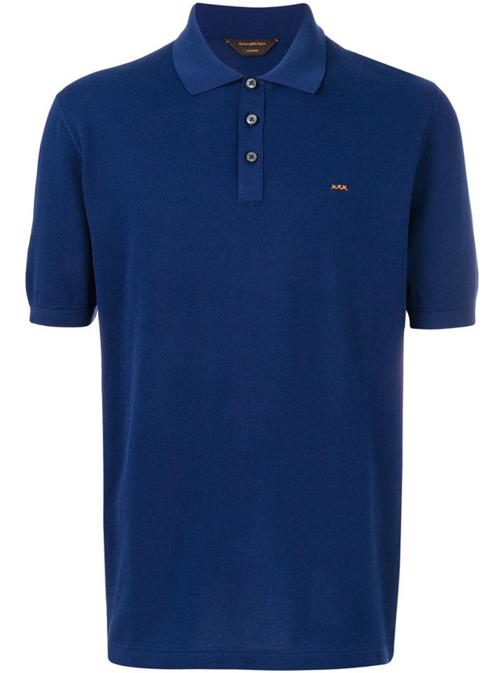 Z Zegna Shortsleeved Polo Shirt - Blue