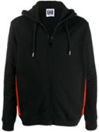 Les Hommes Urban Colour Panelled Zip Hoodie - Black