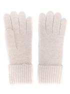 N.peal Ribbed Cashmere Gloves - Neutrals