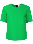 Msgm Raw-edge Blouse - Green