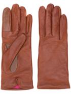 Ps By Paul Smith Distressed Stitch Gloves - Brown