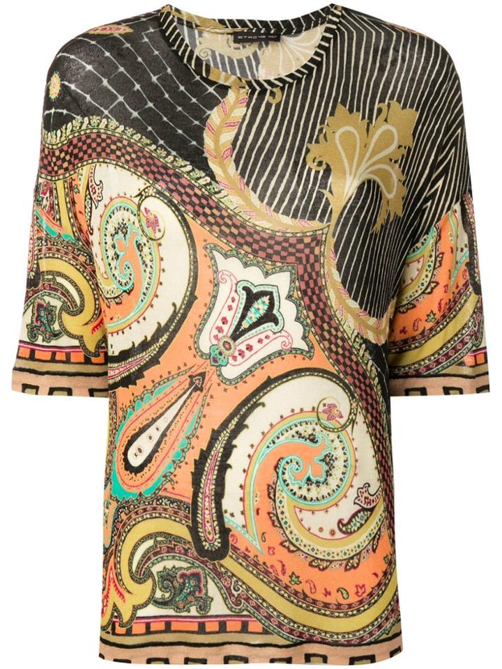 Etro Paisley Print Top - Black