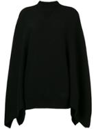 Givenchy Draped Long-sleeve Sweater - Black