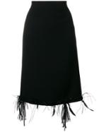 Thom Browne Raw-edge Appliqué Cardigan Pencil Skirt - Black