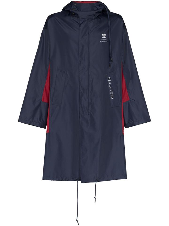 Adidas X Bed J.w. Ford Two Tone Logo Hooded Jacket - Blue