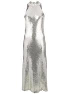 Galvan Daniela Sequin Dress - Silver