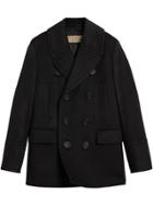 Burberry Double Breasted Pea Coat - Black