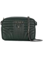 Prada Quilted Logo Crossbody Bag - Green