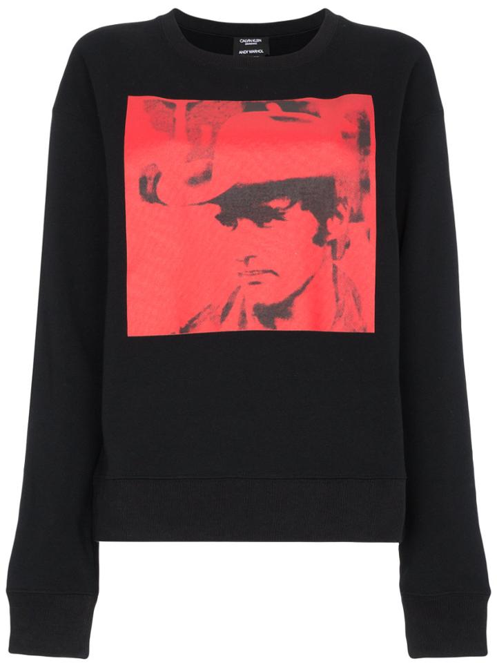 Calvin Klein 205w39nyc Dennis Hopper Print Cotton Sweatshirt - Black