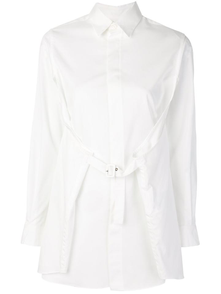 Comme Des Garçons Noir Kei Ninomiya Poplin Buckle Shirt - White