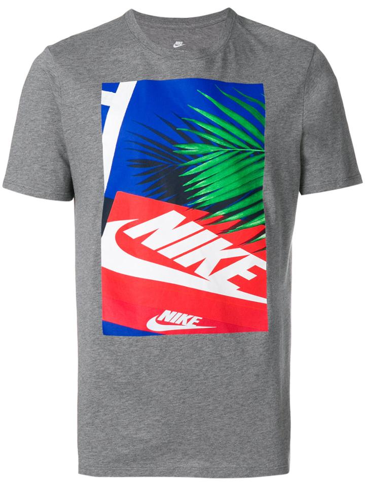 Nike Logo Patch T-shirt - Grey