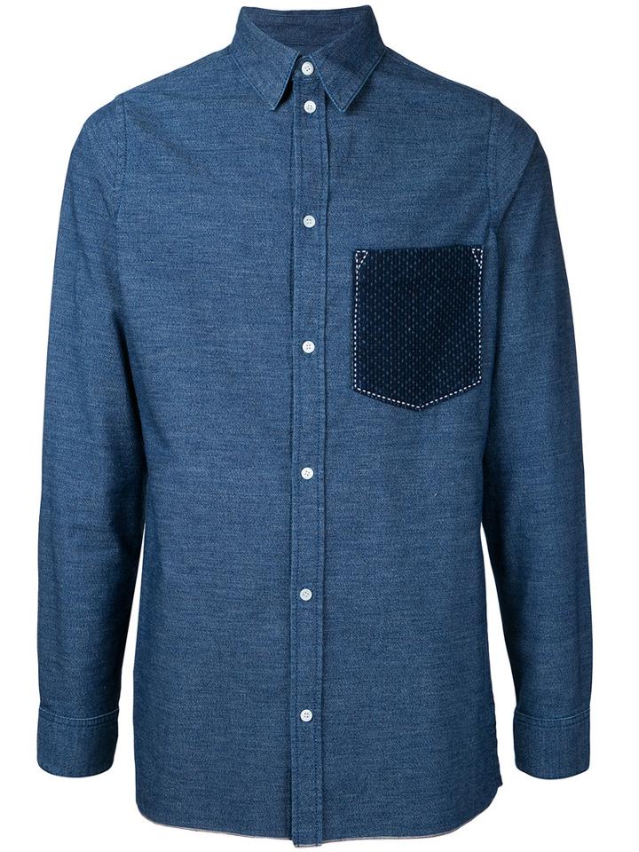 Loewe - Patch Pocket Shirt - Men - Cotton - S, Blue, Cotton