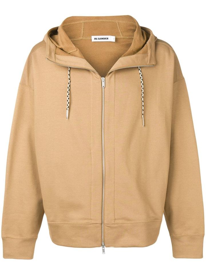 Jil Sander Hooded Drawstring Jacket - Neutrals
