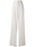 Theory - High Waisted Trousers - Women - Polyester/polyurethane/acetate/viscose - 6, Nude/neutrals, Polyester/polyurethane/acetate/viscose