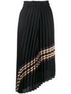 Brunello Cucinelli Asymmetric Pleated Skirt - Black