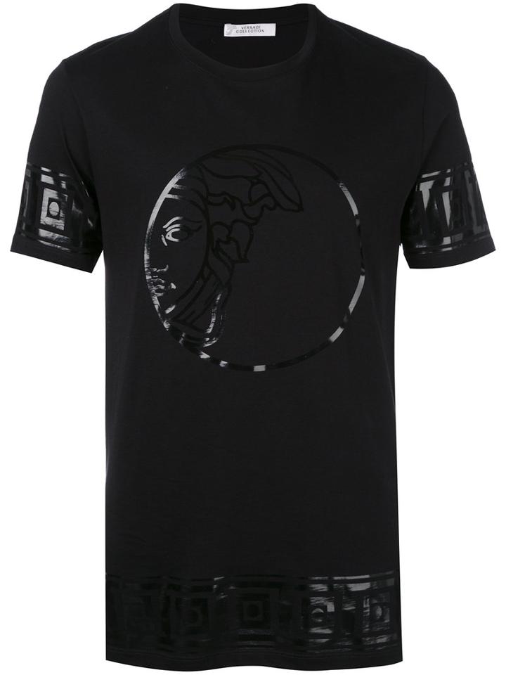 Versace Collection - Foil Logo T-shirt - Men - Cotton - Xl, Black, Cotton