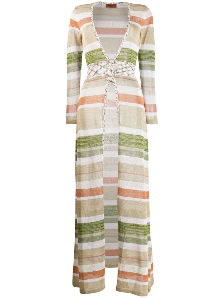 Missoni Striped Maxi Cardigan - Neutrals