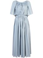 Rosie Assoulin Long Gathered Detail Dress - Blue