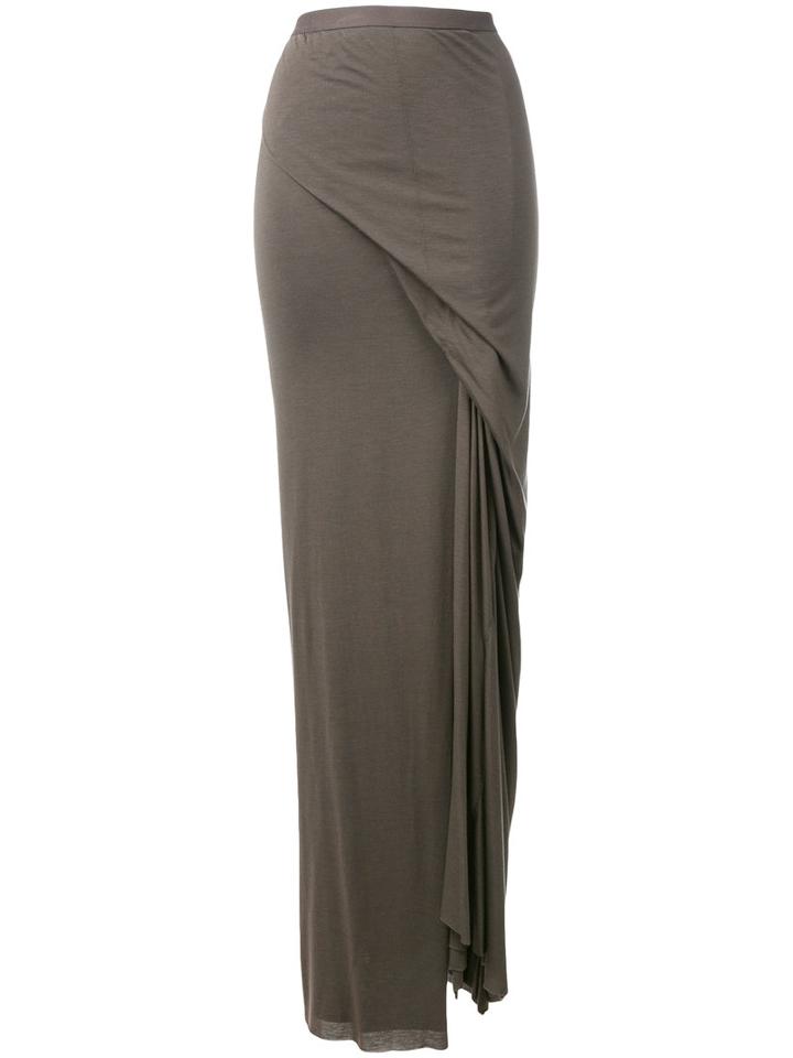 Rick Owens Lilies Silky Wrap Skirt, Women's, Size: 44, Grey, Polyamide/viscose/cotton