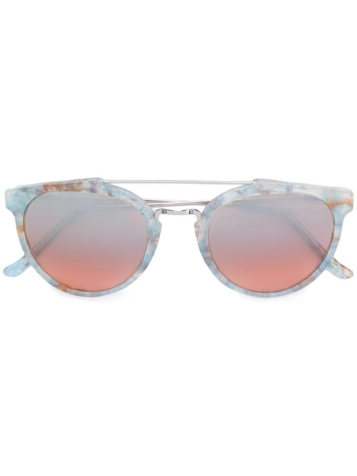 Retrosuperfuture Giaguaro Onice Azzuro Marbled Sunglasses - Blue