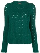 Roberto Collina Perforated Jumper - Green