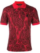 Alexander Mcqueen Lace Paisley Print Polo Shirt