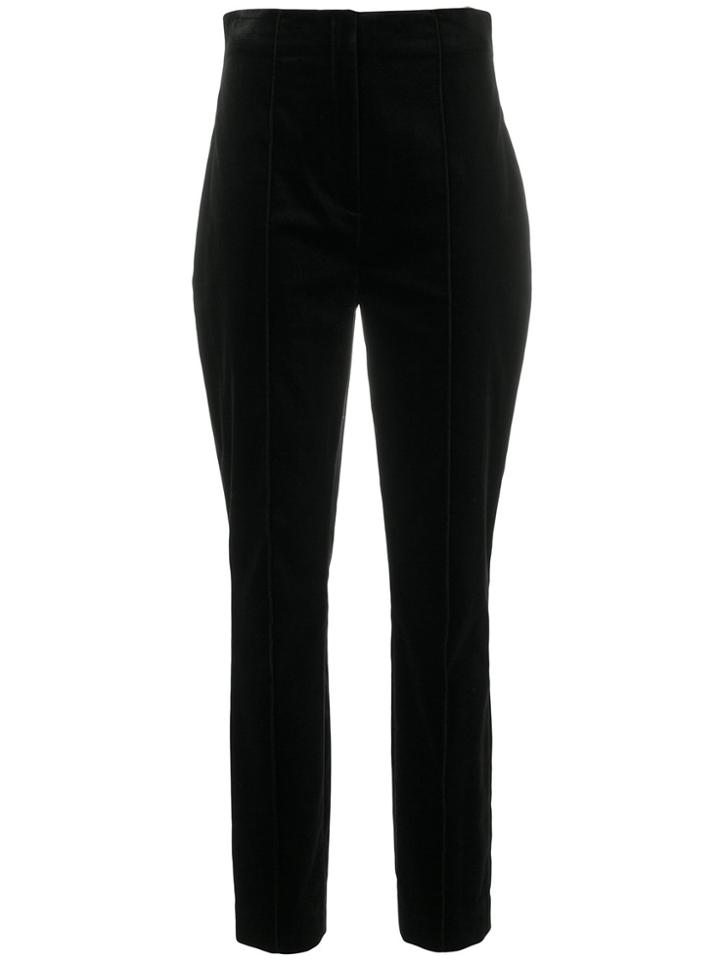 Dvf Diane Von Furstenberg Slim High Waist Trousers - Black
