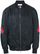 Facetasm Striped Bomber Jacket - Black