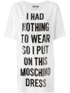 Moschino 'nothing To Wear' Sequined Dress, Women's, Size: 40, White, Polyester