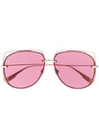 Dior Eyewear Oversized Round Frame Sunglasses - Pink