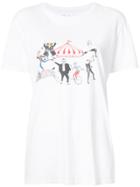 Unfortunate Portrait Fashion Circus Print T-shirt - White