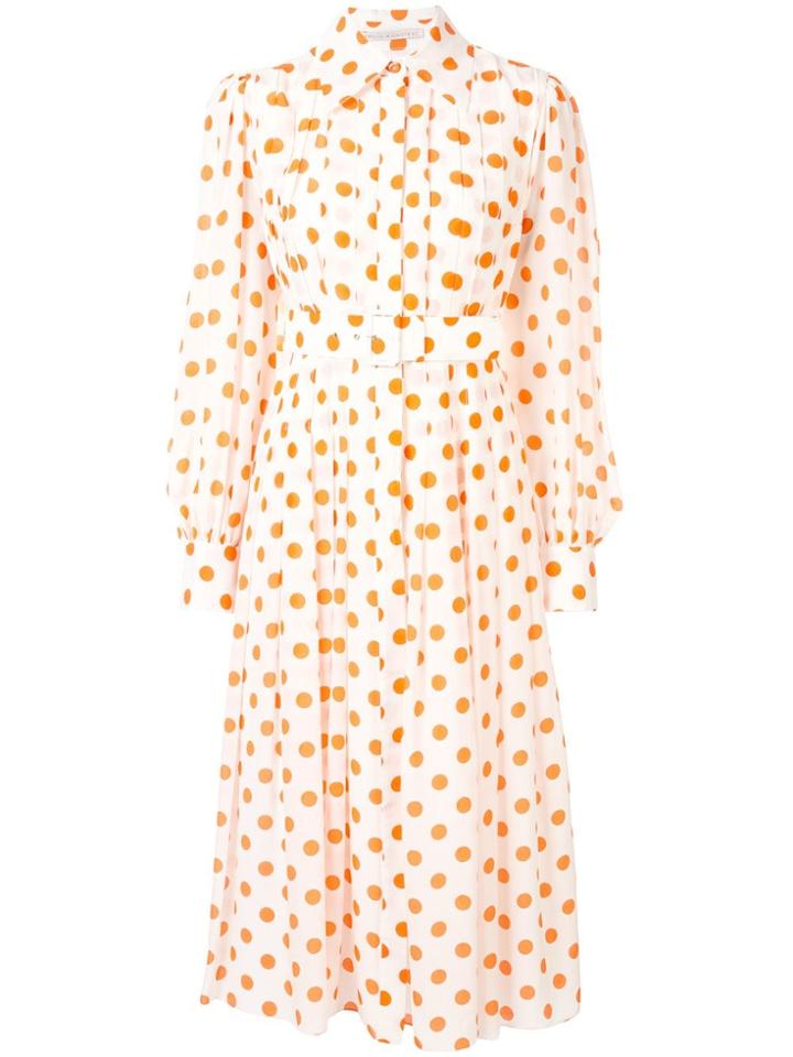 Emilia Wickstead Anatola Polka Dot Shirt Dress - White