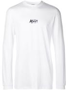 Msgm Logo Print Top - White
