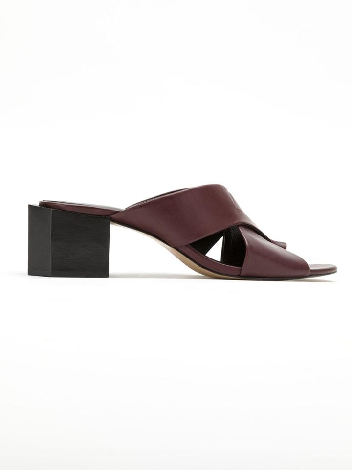 Mara Mac Leather Mules - Red